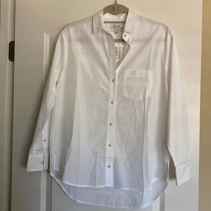 NWT Madewell Poplin Oversized Ex-Boyfriend Shirt